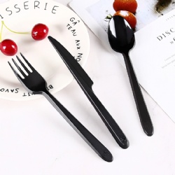 Plastic Disposable Gold Cutlery Heavy Flatware set